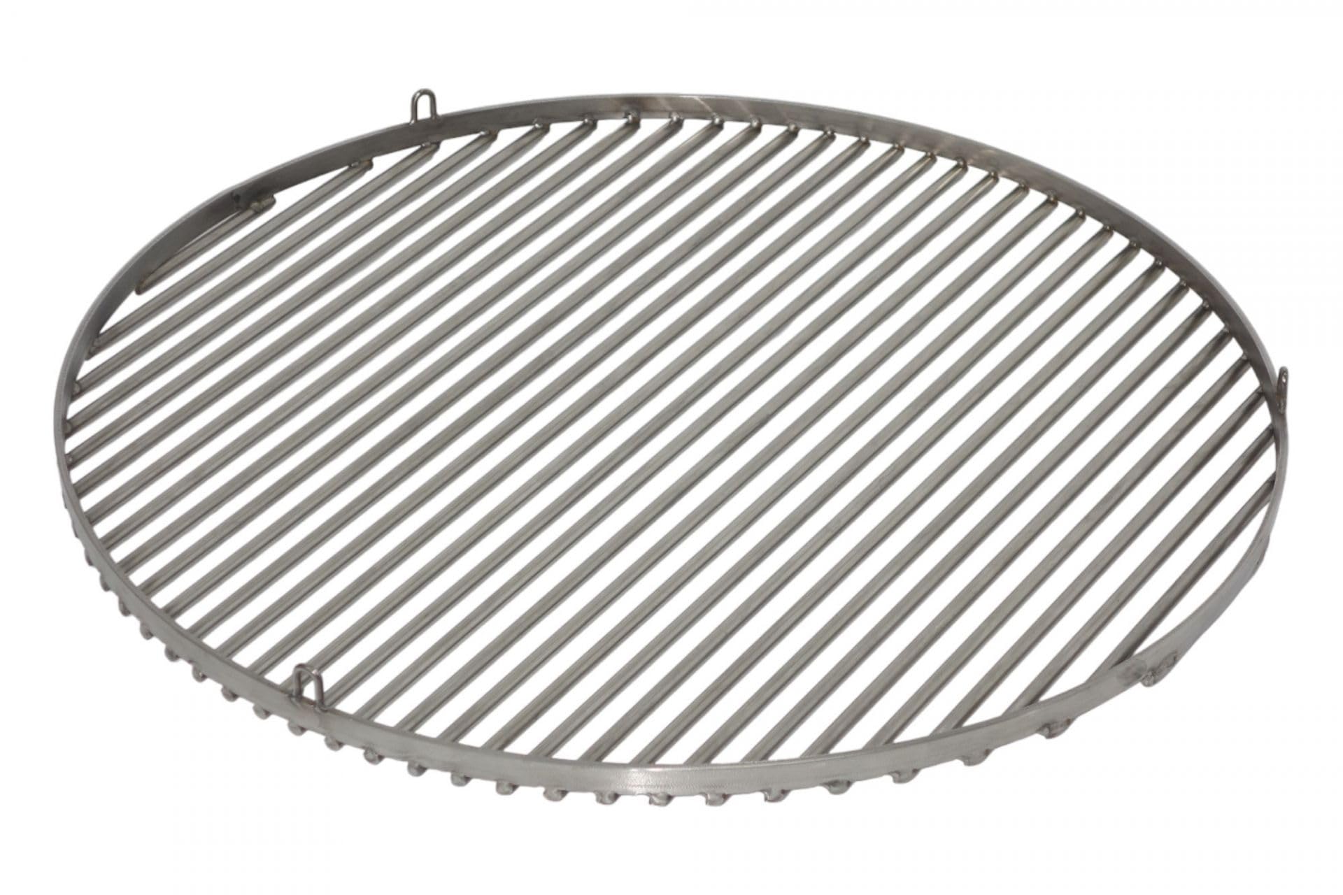 Grillrost rund Edelstahl nach Maß mit KONFIGURATOR Maßanfertigung mit Reling Ø25-115cm 6/8mm Vollstäbe