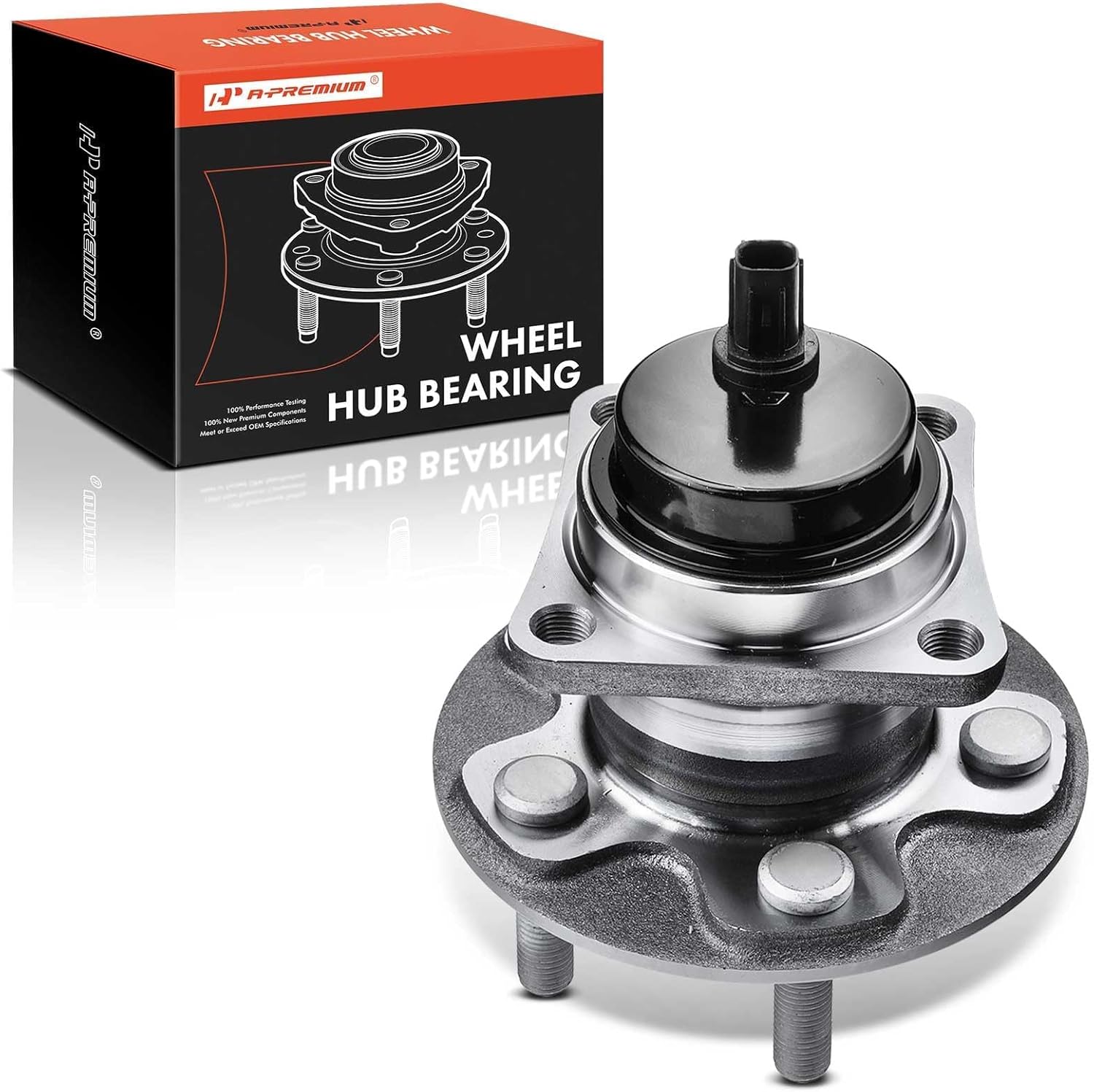 A-Premium Rear Wheel Bearing and Hub Assembly with ABS & 5-Lug Compatible with Toyota Corolla 2009-2018, Matrix 2009-2014, Pontiac Vibe 2009-2010