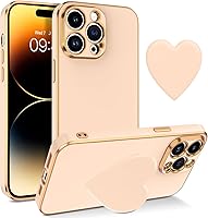 Vista 1 de Telaso Funda para iPhone 14 Pro Max, soporte de corazón de amor extra ajustable, protección completa para niñas y mujeres