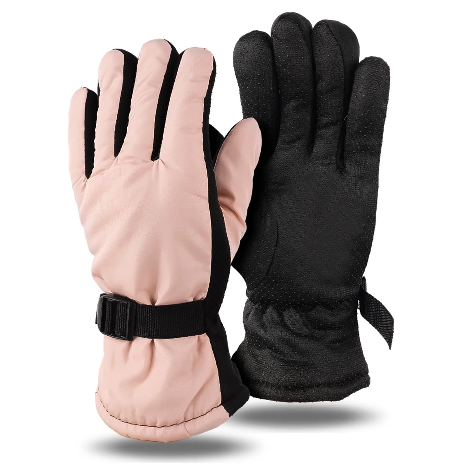 Guanto da Sci Guanti da Ciclismo Invernali da Uomo Outdoor Impermeabili Sci da Equitazione Moto Guanti addensati Caldi Guanti Antiscivolo Guanti Sportivi Termici Sottoguanti (Color : Pink)