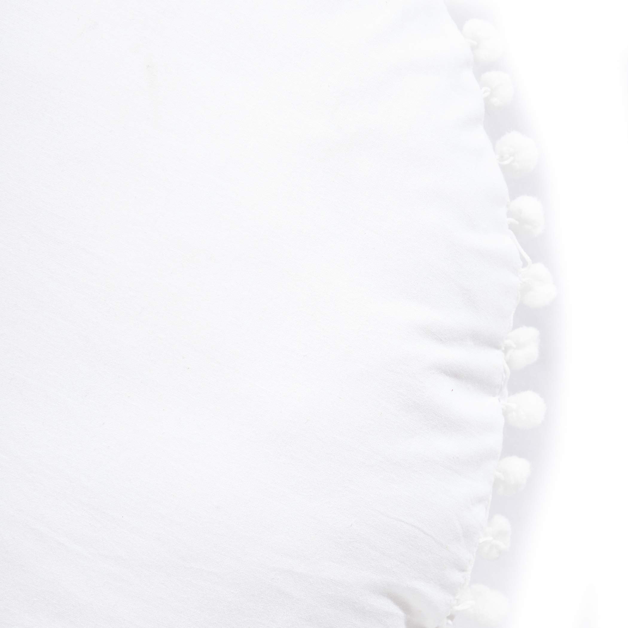 Funda de cojín de suelo – Funda de cojín decorativa de mandala, grande con pompones, partículas suaves, funda de puf redonda bohemia para decoración de yoga, 32 pulgadas, blanco 6
