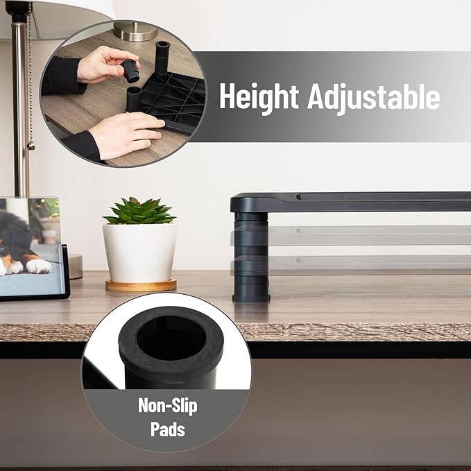 Soporte ajustable para monitor Mind Reader, negro, 2 unidades miniatura 6