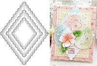 Vista 19 de DzIxY Hermosas flores con borde de encaje de corte de metal para kit de fabricación de tarjetas, juegos de troqueles de papel en relieve, plantillas