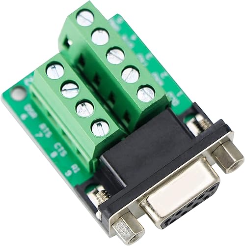 Miniatura 6 de Zovfam Conector DB9, conector de placa adaptador D-SUB hembra RS232 serie a placa de terminal, módulo de señal de 3 piezas