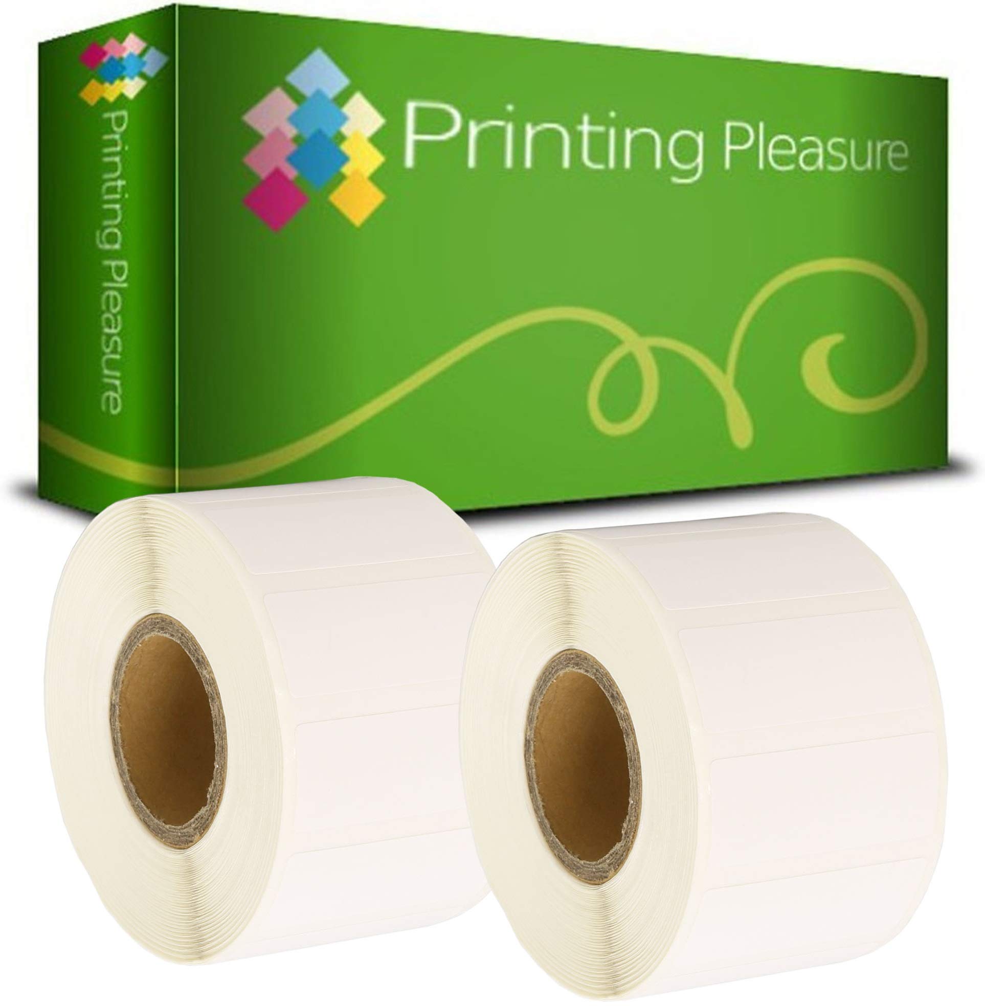 Printing Pleasure 2 x Zebra 35mm x 14mm Compatible Direct Thermal Labels for Zebra Type Printers | 1000 Labels per Roll โ image 1