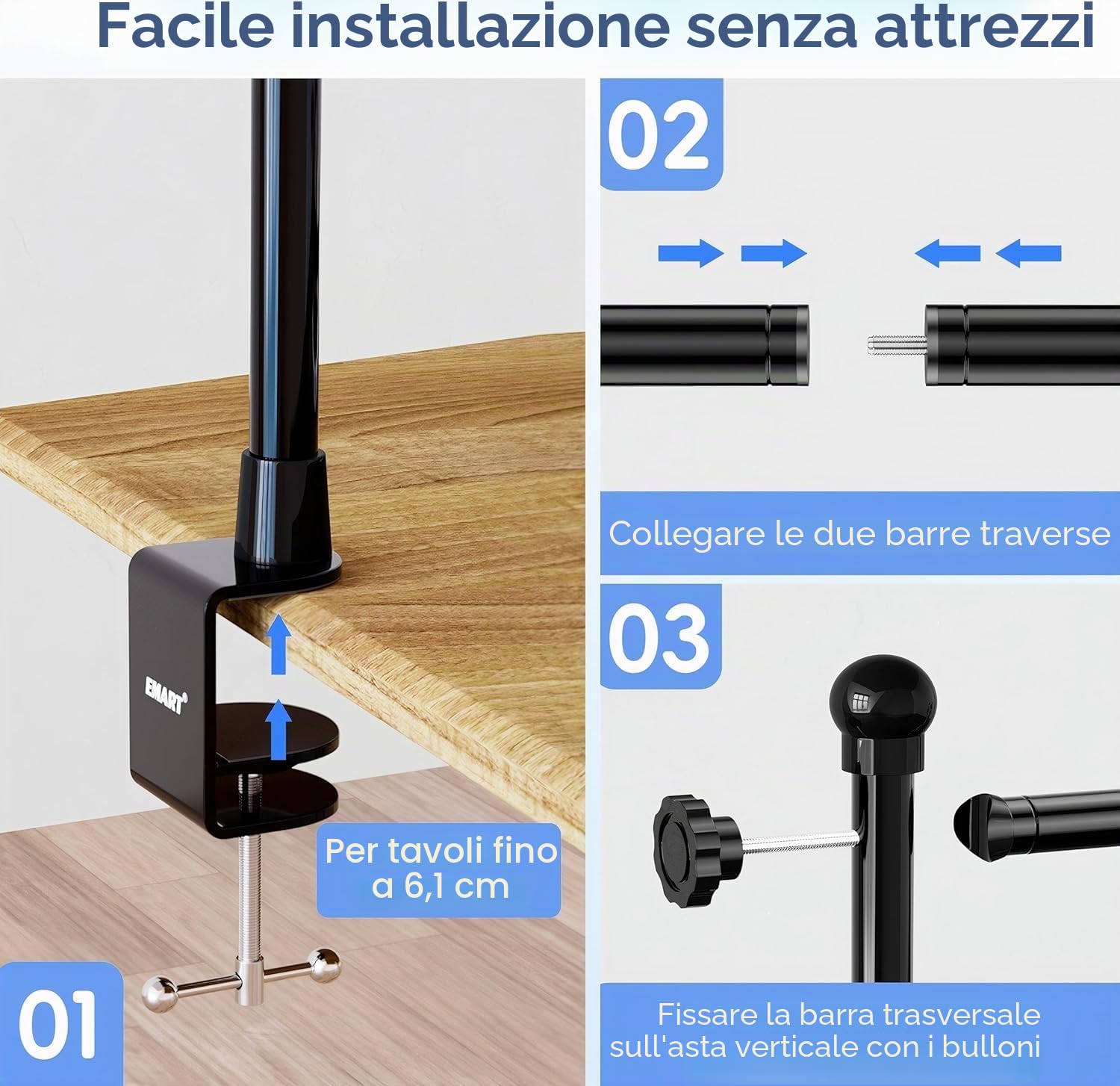 EMART 180x240cm Supporto di Sfondo Regolabile Sopra la Tabella | Compleanno, Nozze, Festa, Decorazione di Anniversario