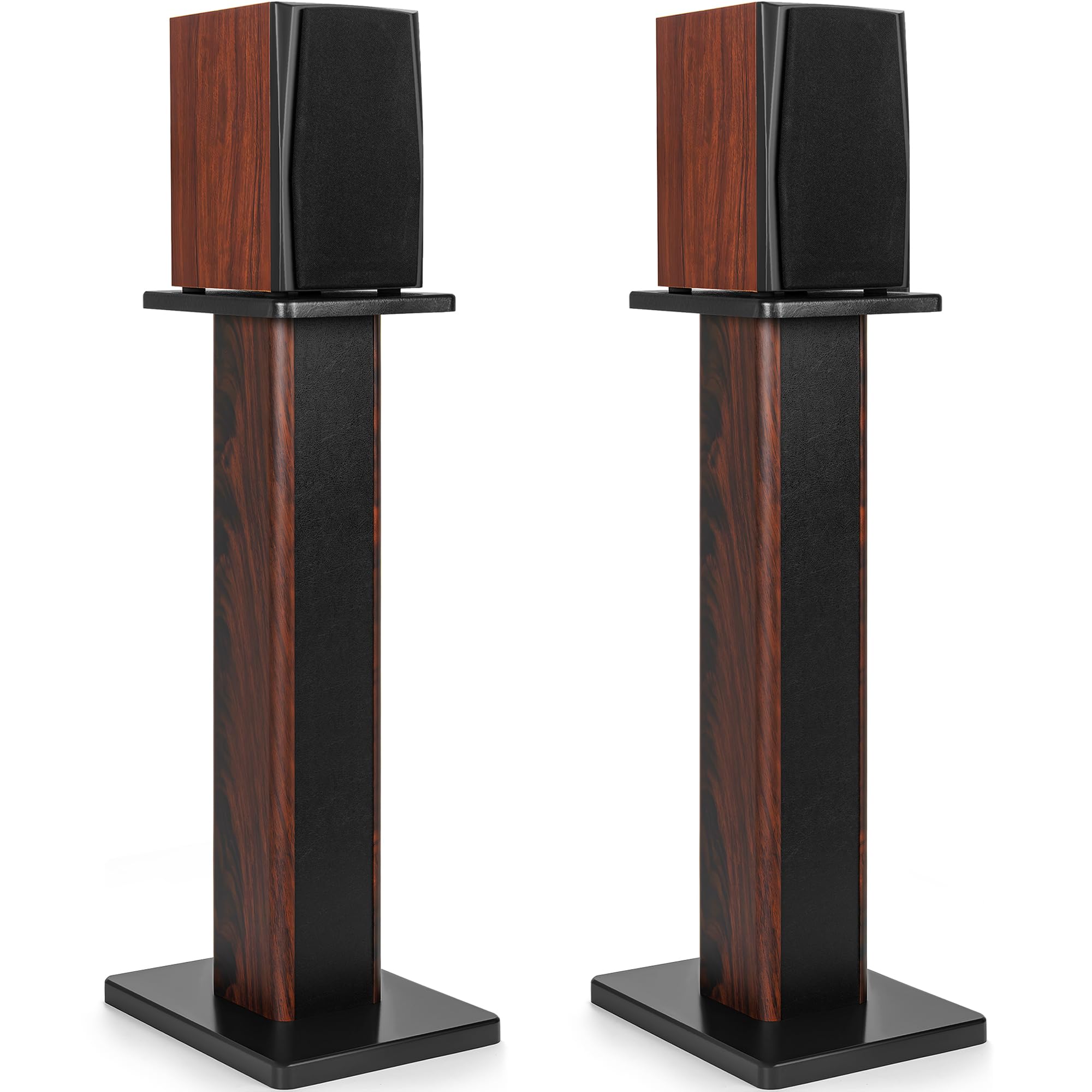 Coppia di supporti per altoparlanti in legno da 80 cm, per home cinema HiFi desktop e altoparlanti satellitari, esperienza di ascolto audio migliorata per home theater