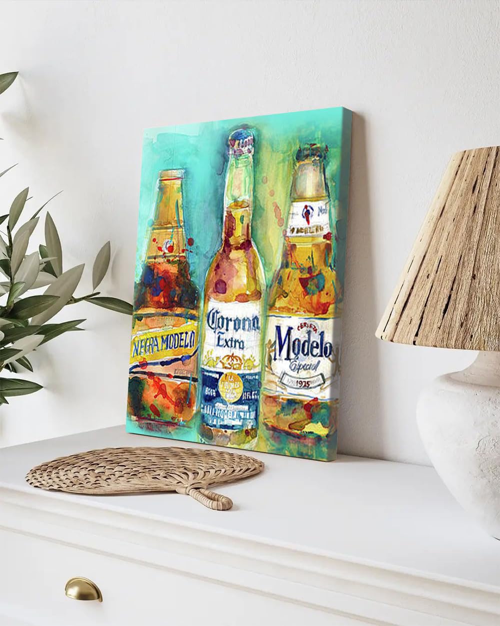 GADGETS WRAP Canvas Gallery Wrap Framed for Home Office Studio Living Room Decoration (9x11inch) - Mexican Beer Negra Modelo