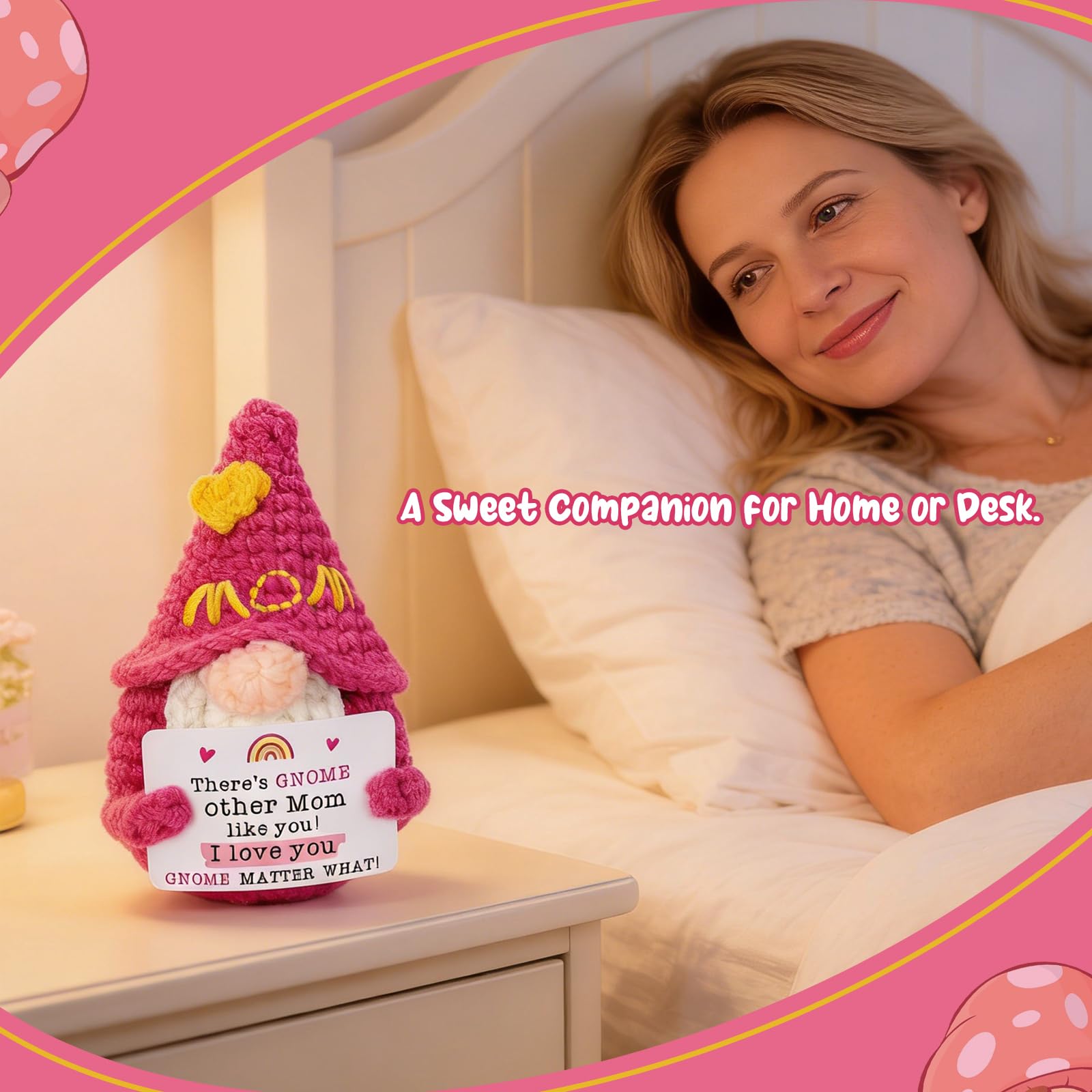 Regalo Motivazionale Maglieria Gnomi di Natale in peluche Regalo per la Festa della Mamma Regalo di Compleanno Decorativo Portafortuna Divertente e Artigianale per Casa e Ufficio