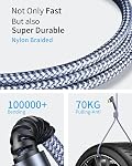 USB C Câble 3.2A, 4-Pack [90° Placé en or] USB A à type C câble charge rapide angle droit,MRGLAS [10+6,6+3,3+1,6FT] Chargeur de type C GalaxyS10 S9 S21