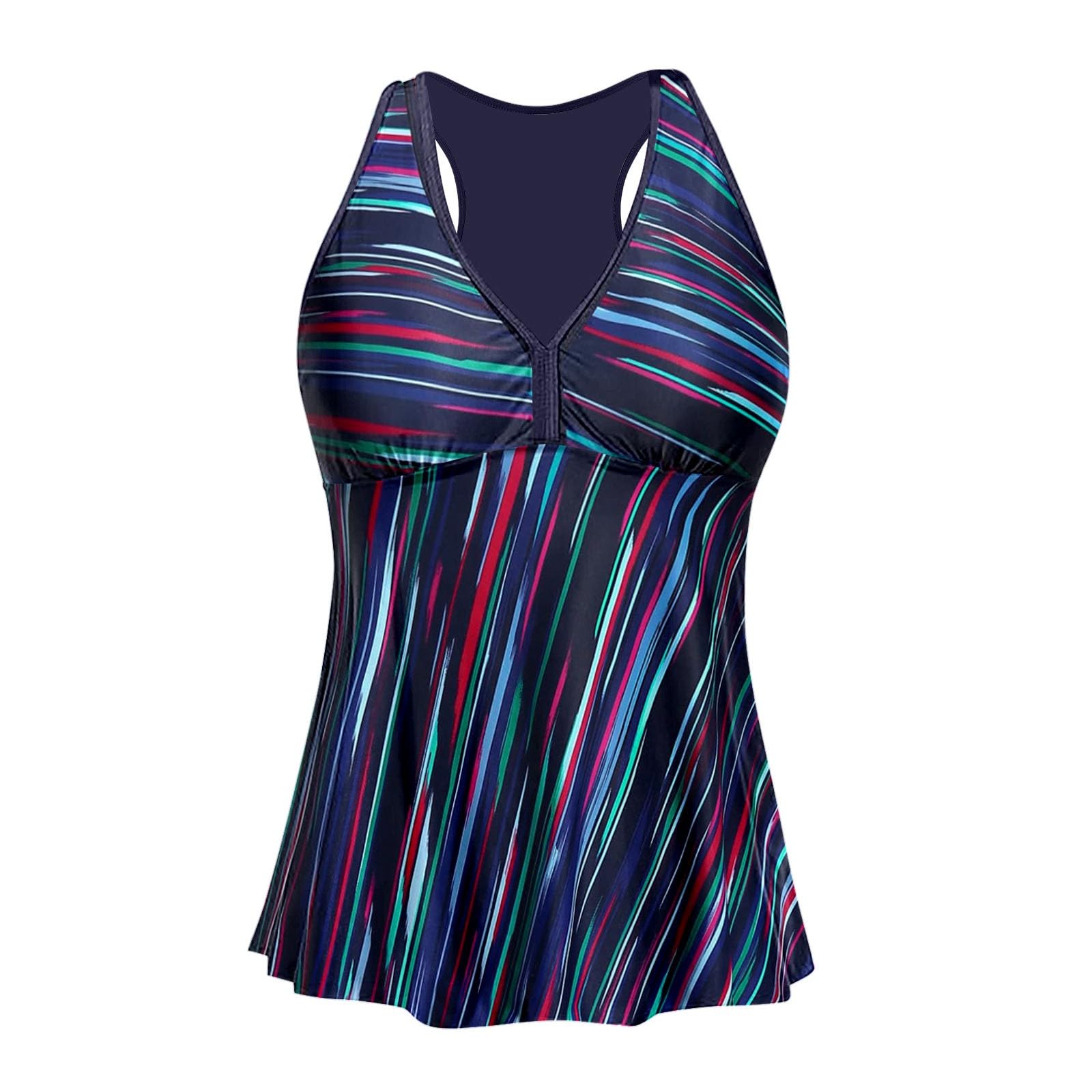 Damski zestaw bikini tankini topy dla kobiet, pływanie na plecach, zwiewny strój kąpielowy, bez dołu, szary, S