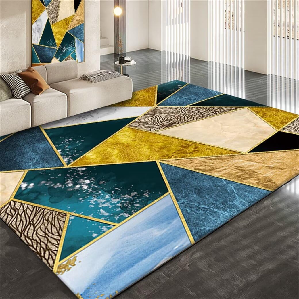 Tapis pour enfants et chambre doux à motif bleu 160x210CM