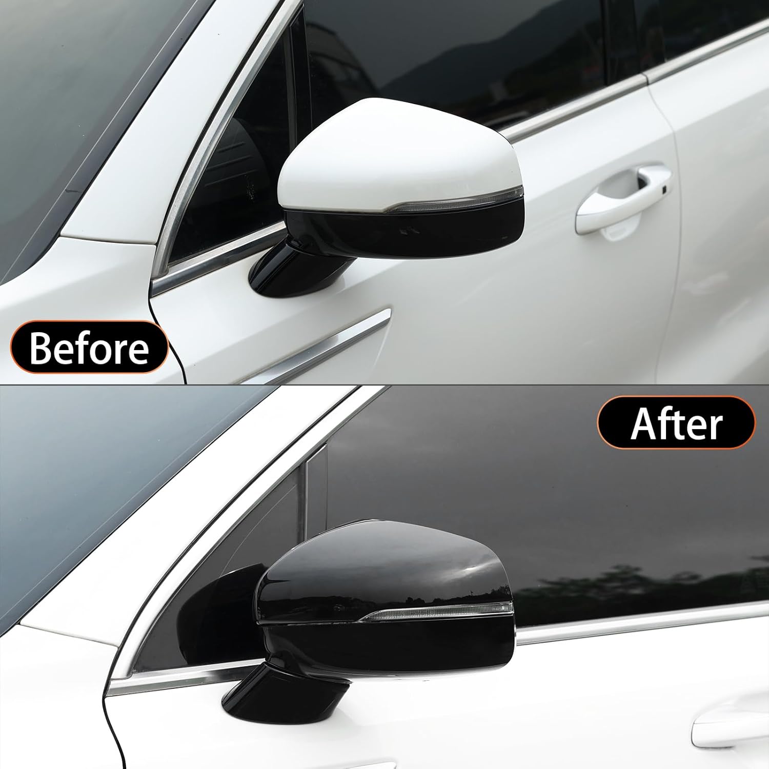 YOUTOOCAR 2PCS Exterior Mirror Covers Side Rear view Mirror Covers Trim Compatible with Kia Sorento 2021-2026 Accessories (Glossy Black)