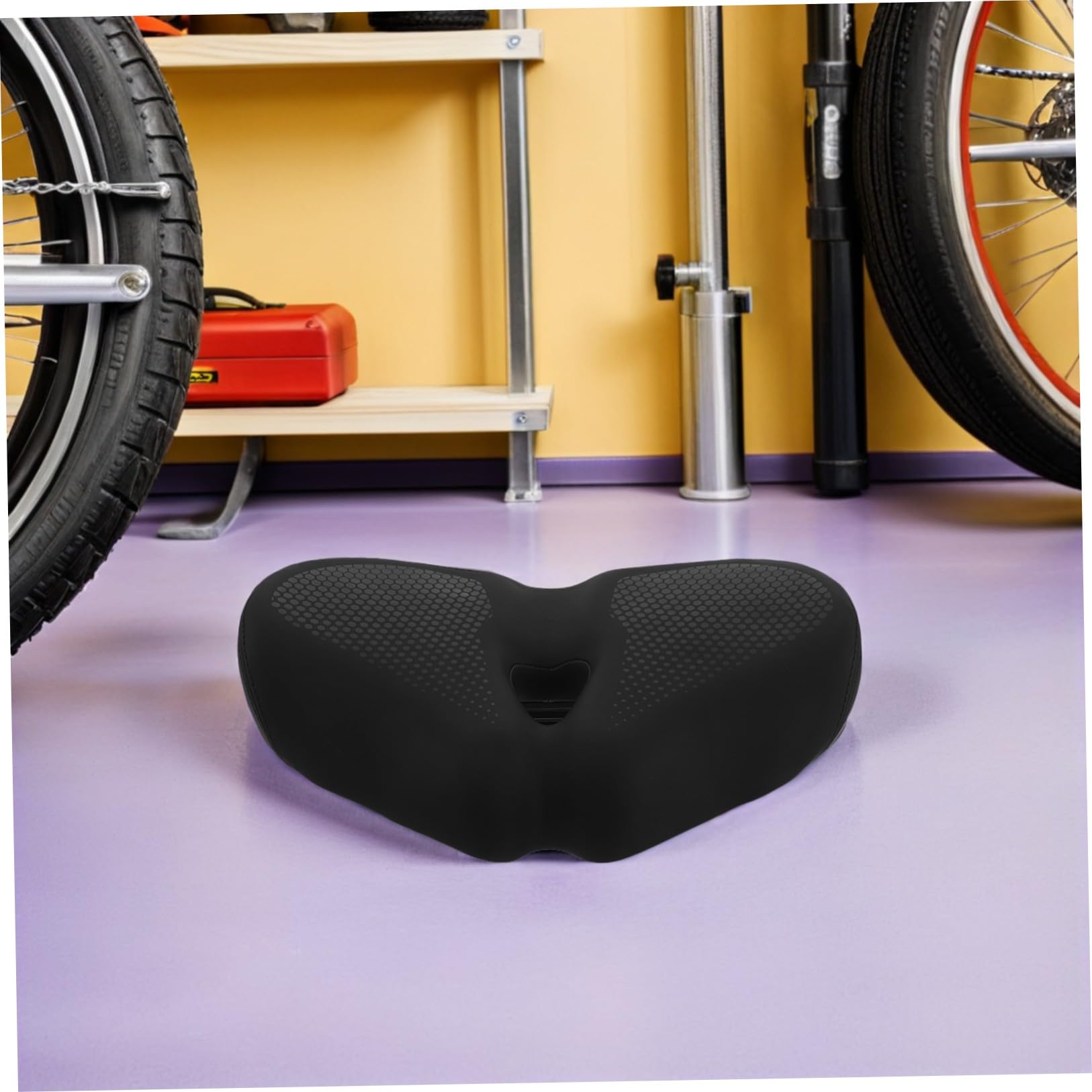 SHINEOFI Breiter Mountainbike Sattel für Herren mit Ergonomischer Stoßdämpfender Form und Extra Weicher Pu Schwamm Polsterung für Komfortables Radfahren Offroad Touren