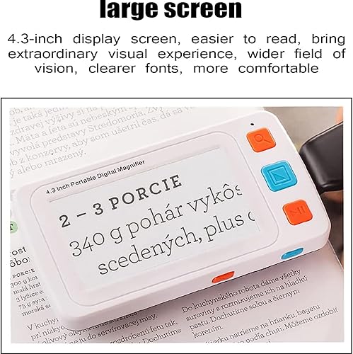 Miniatura 2 de Handheld Digital Magnifier, 5.0 Inch Electronic Reading Aid, 4-32X Zoom, 17 Kinds of Color Mode, Screen Brightness 1~5 Gears, for Low Vision, The