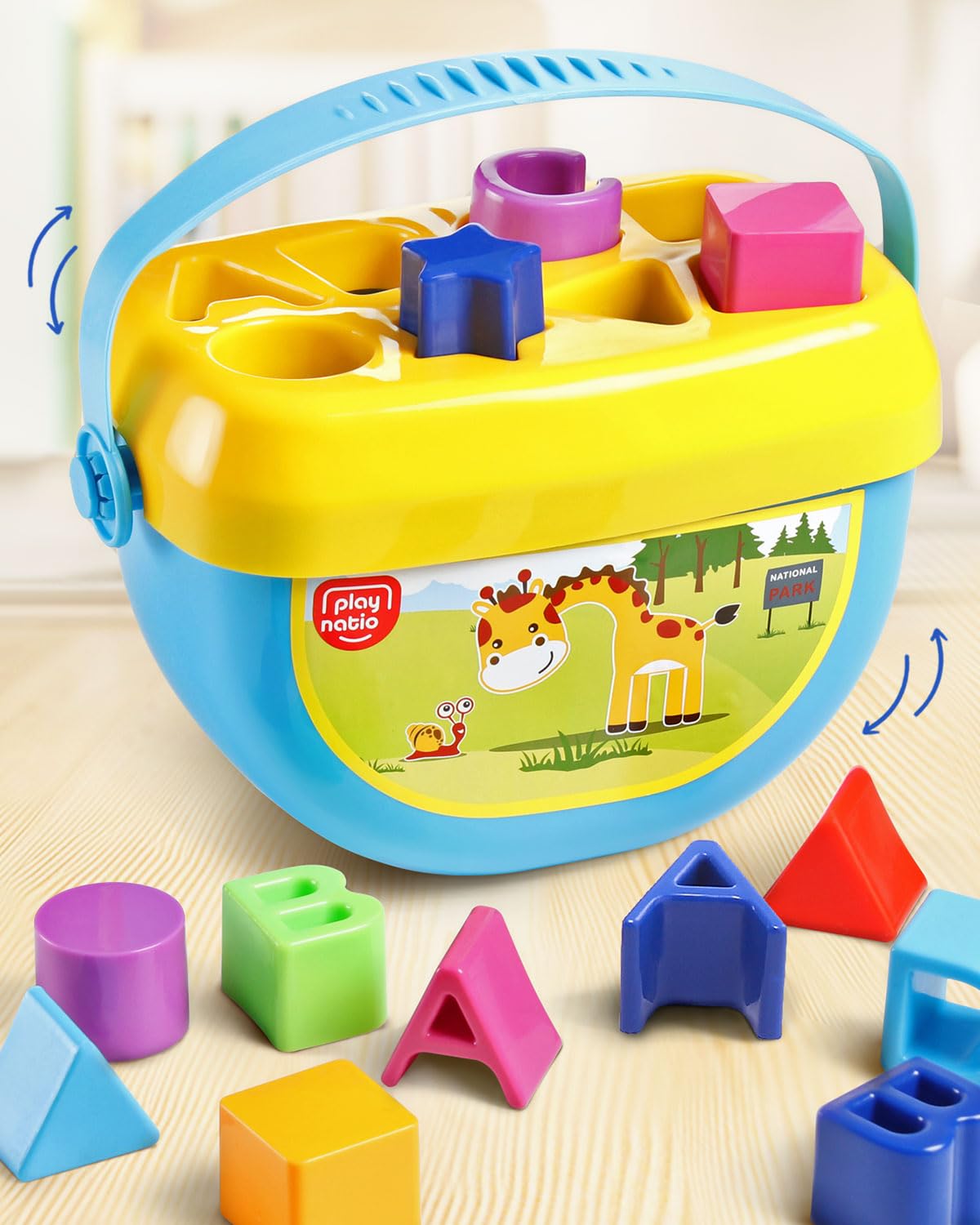 Play Nation Premium My First Shape Sorter Toy for Babies, Brain Development & Educational Learning Activity Game for Toddlers & Kids, Sorting & Stacking Toys, 0+ Months, Best Gift, BIS Certified (B0D9P57MHR) Amazon Price History, Amazon Price Tracker