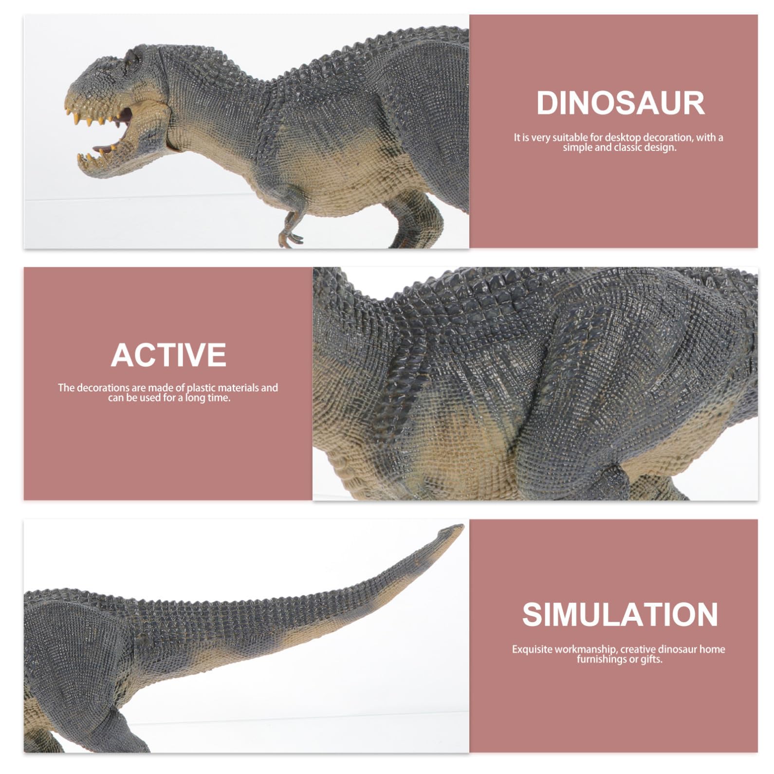ibasenice Giocattoli Mondo Preistorico Giocattoli Riproduzione di Dinosauro in Plastica, Giocattolo Educativo Resistente per Collezione e Decorazione da Scrivania o Scaffale