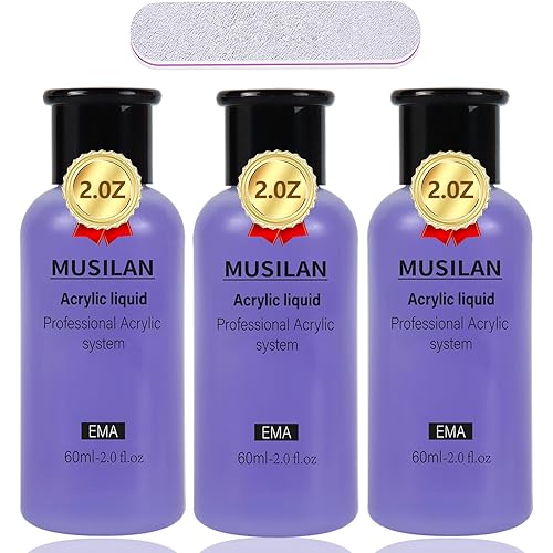 Monomer Acrylic Nail Liquid 6oz for Acrylic Powder - Professional 180ml Monomer Acrylic Nail Liquid Acrylic Powder,Acrylic Nail Extension 3D Nail Art - MMA Free,Quick Dry Time,Non-Yellowing
