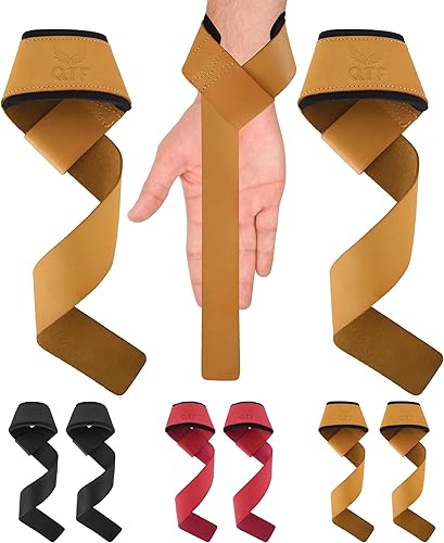 Correas de levantamiento de cuero auténtico, asistencia de muñeca para tirones pesados, levantamiento de pesas, culturismo, gimnasio, accesorios de