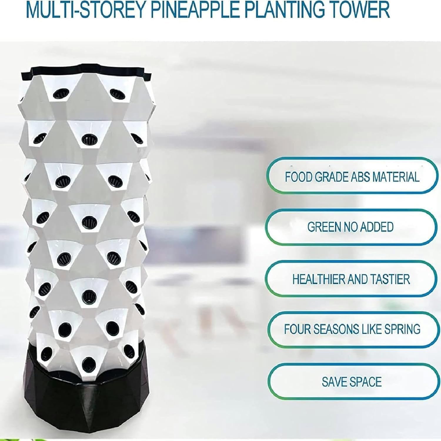De Cultivo hidropónico Vertical Inteligente con riego automático - Torre de Cultivo hidropónico for Hierbas, Frutas y Verduras de Interior (1 Unidad)(8 Layers)