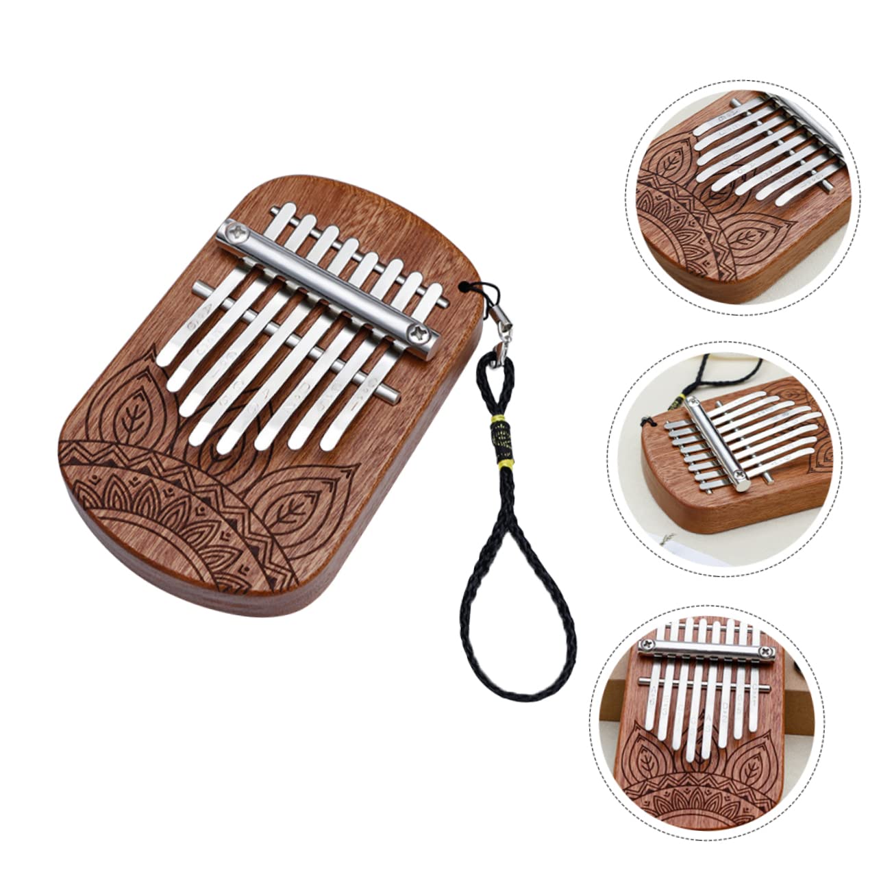ibasenice 2stücke Kalimba Daumenklavier Aus Holz Tragbares Musikinstrument Für Anfänger Ergonomisches Design Leicht Und Einfach Zu Transportieren Für Musikliebhaber Und Gemeinsame