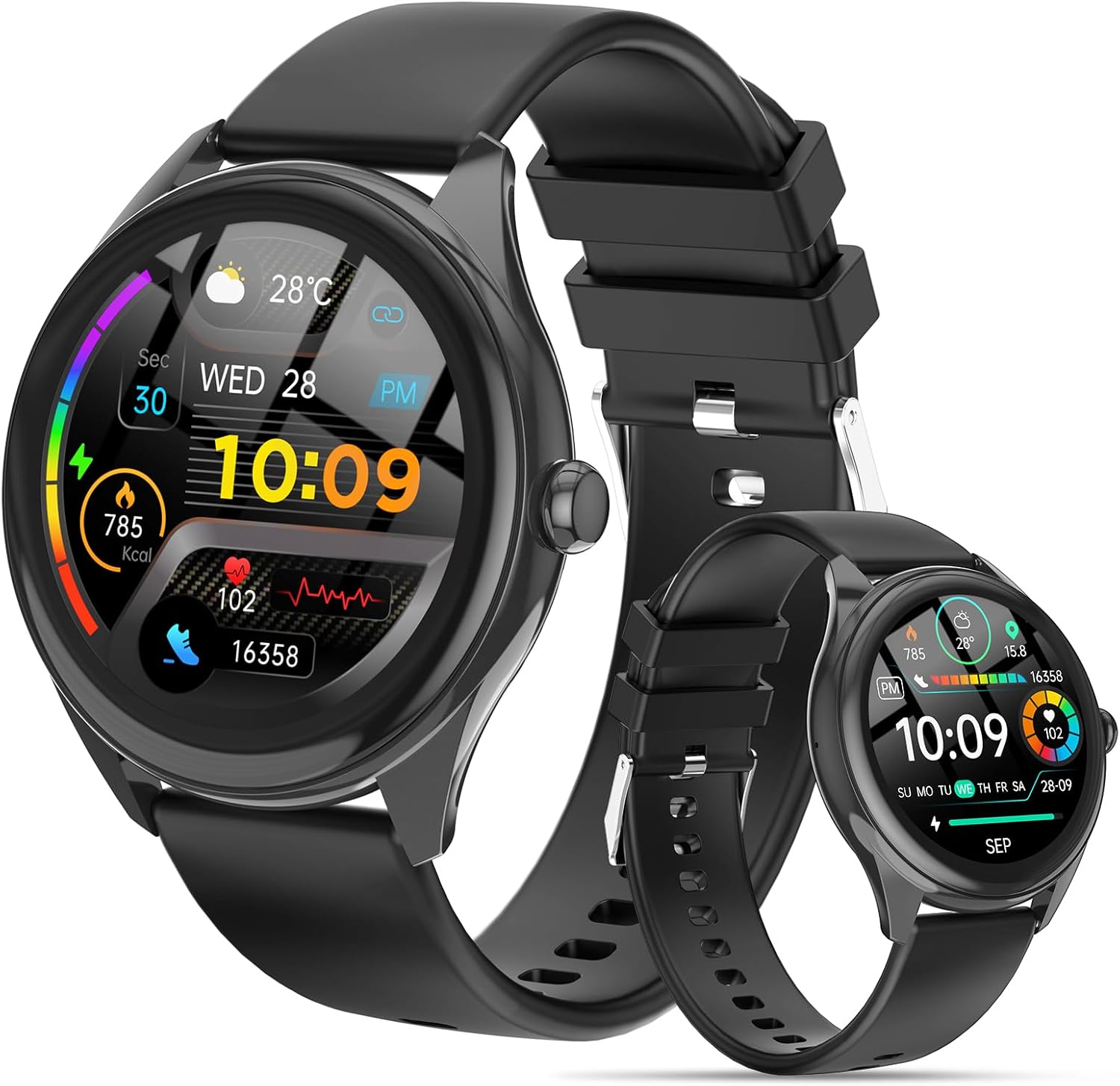 Smart Watches for Women Men, 1.39″ HD IPS Touchscreen Smartwatch with 120 Sports Modes, Heart Rate/Sleep Monitor, IP67 Waterproof, Bluetooth Call & Music Control for iPhone/Android (Black) Smart Watches for Women Men, 1.39″ HD IPS Touchscreen Smartwatch with 120 Sports Modes, Heart Rate/Sleep Monitor, IP67 Waterproof, Bluetooth Call & Music Control for iPhone/Android (Black)