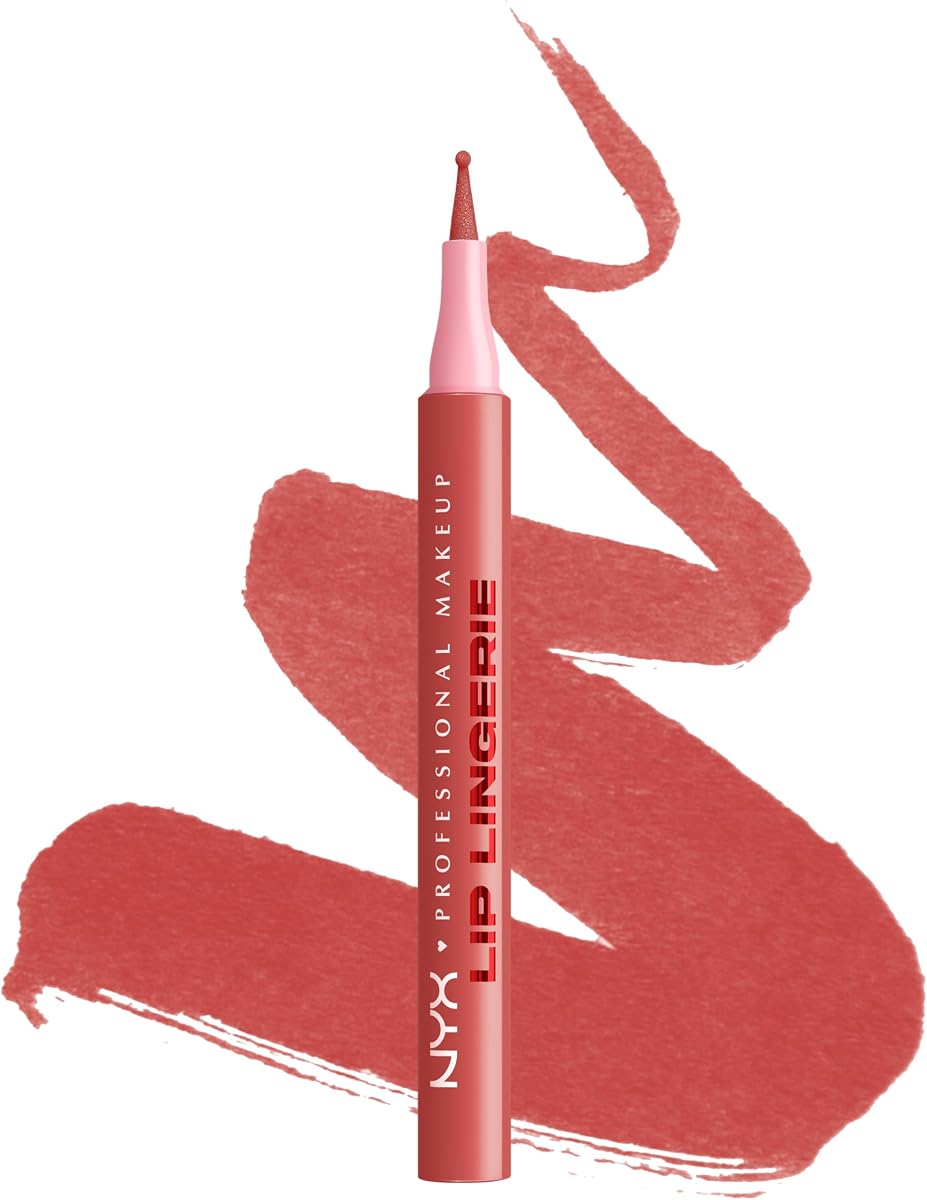 NYX PROFESSIONAL MAKEUP Lip Lingerie Liner Stain, Seamless Make Up with All-Day Color, Waterproof Lip Stain Finish - Send Nudes (Rosewood)