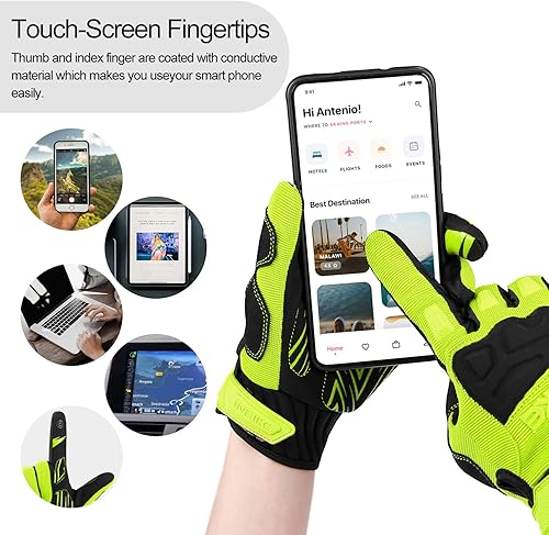 Miniatura 5 de INBIKE MTB BMX ATV - Guantes de ciclismo para carrera de motocross, bicicleta de montaña, DH