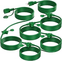 Vista 14 de K KASONIC - Cable de extensión para exteriores de 25 pies, enchufes con 3 salidas espaciados uniformemente, 16/3 SJTW a prueba de inclemencias