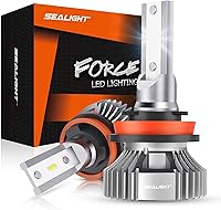 Vista 18 de SEALIGHT Bombillas LED antiniebla 5201 5202 amarillas, 600% de brillo 5201 PS19W PS24W luces antiniebla LED, 3000 K amarillas de penetración fuerte