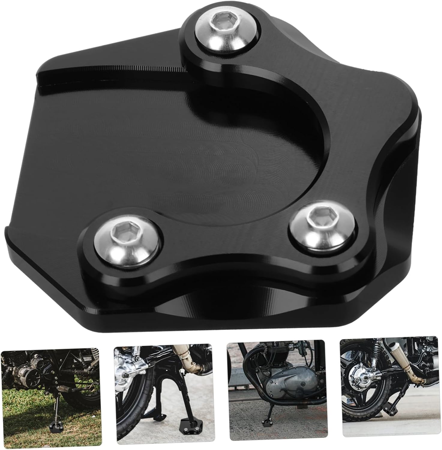 Motorcycle Kickstand Plate Aluminum Alloy Side Stand Extension Pad