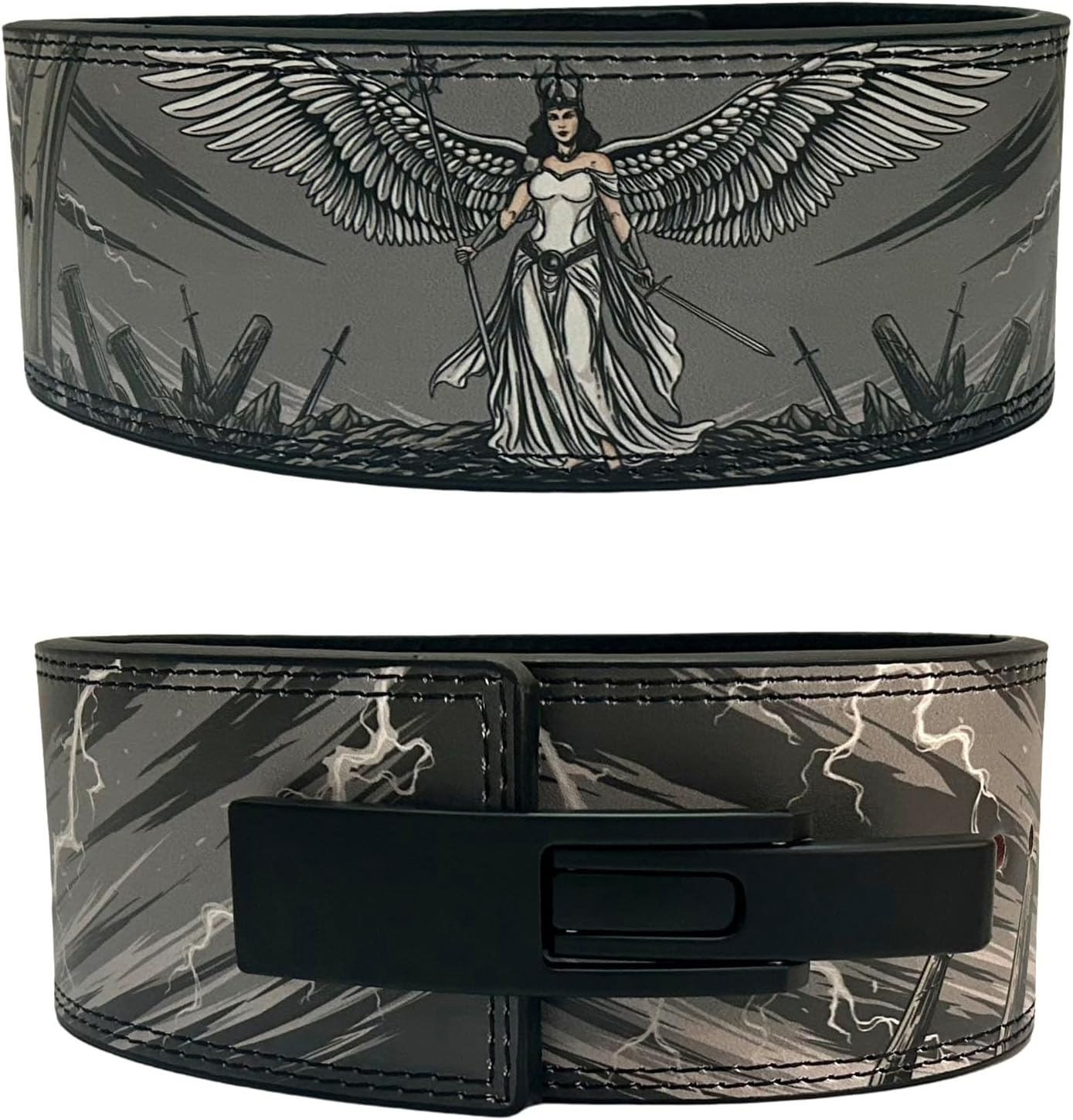 Angel Wings Lever Weight Lifting Belt - Heavy Duty Powerlifting Gym Belt for Deadlifts & Squats