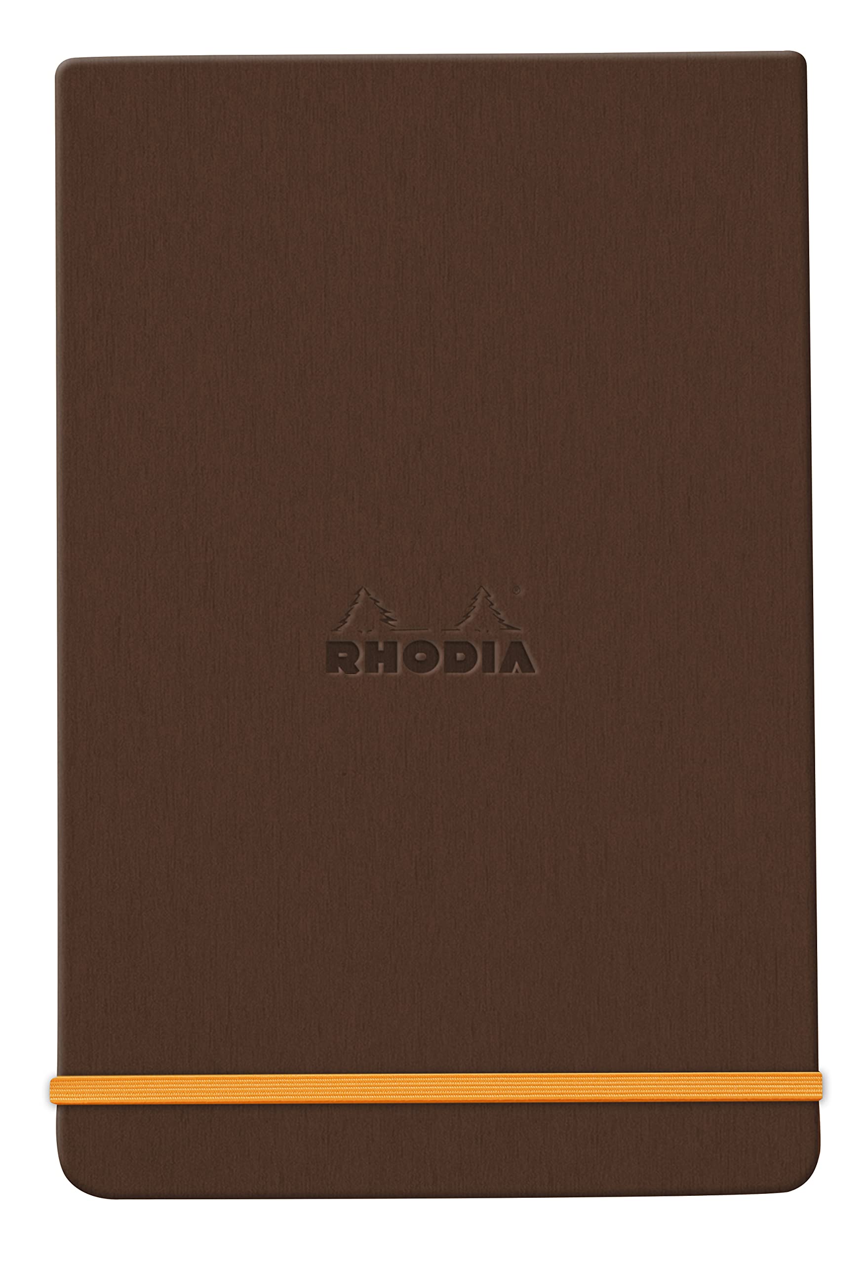 RHODIA 194372C - Hard Bronze Webnotepad Notebook - A5 - Lined - 192 Detachable Pages - Ivory Clairefontaine Paper 90 g/m - Bookmark, Elastic Closure - Faux Leather Cover - Rhodiarama
