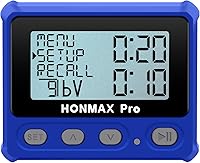 Vista 1 de Temporizador de intervalo profesional 8100 y cronómetro, retroiluminación, carga USB-C, reloj (azul)