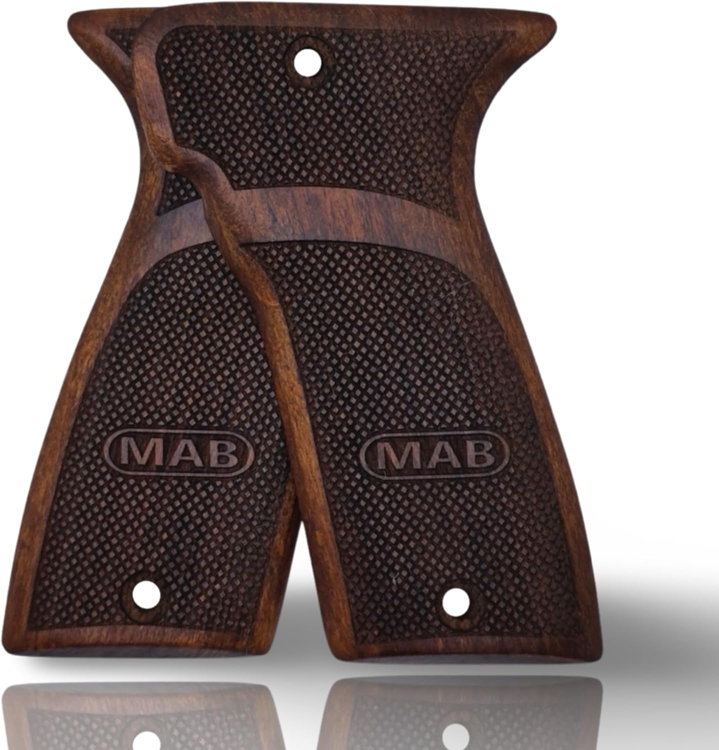 | Wooden Pistol Grips Compatible with MAB Model D (.32/.380) | Wooden Grip Panels with Laser Engraving, CNC Fit | Replacement for MAB D