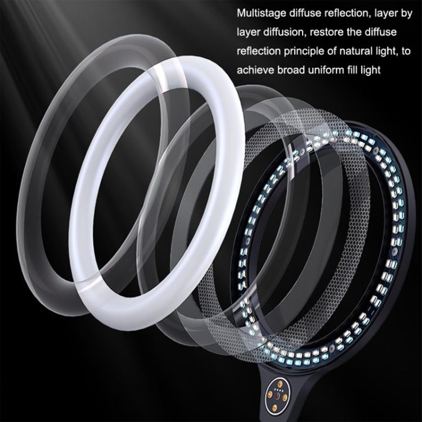 Supporto per telefono con luce LED ad anello con braccio articolato | supporto regolabile per fotocamera e telefono per insegnamento, fotografia | Registrazione video e creazione di contenuti | S