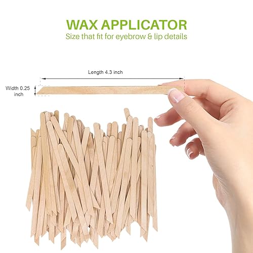Miniatura 16 de Mibly 200 varillas de cera de madera, cejas, labios, nariz, pequeñas varillas aplicadoras para depilación y piel suave, spa y uso doméstico