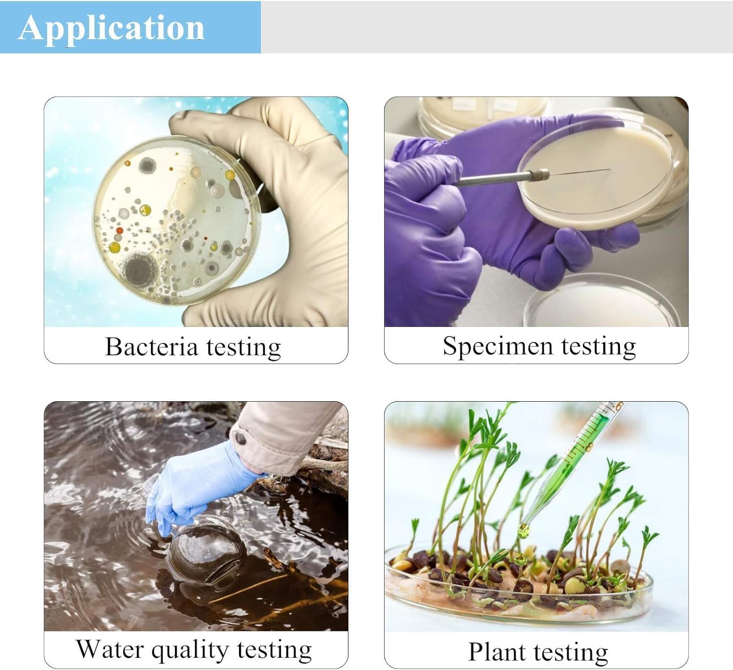 3/9 Mal Bakterienkoloniezähler, Mikrobielle Bakterientestgeräte Mikrobiologie-Tester