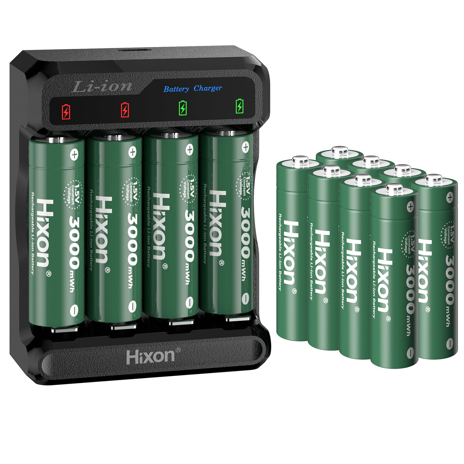Amazon.com: Hixon 1.5V Lithium Batteries AA Rechargeable,12-Pack