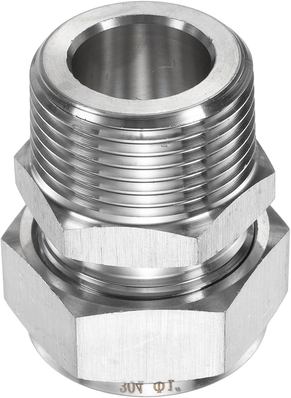 HARFINGTON Compression Fitting 1" Tube OD x 1" NPT Male Thread Stainless Steel Straight Coupler Adapter Compression Tube Pipe Fitting Connector for Oil Gas Water