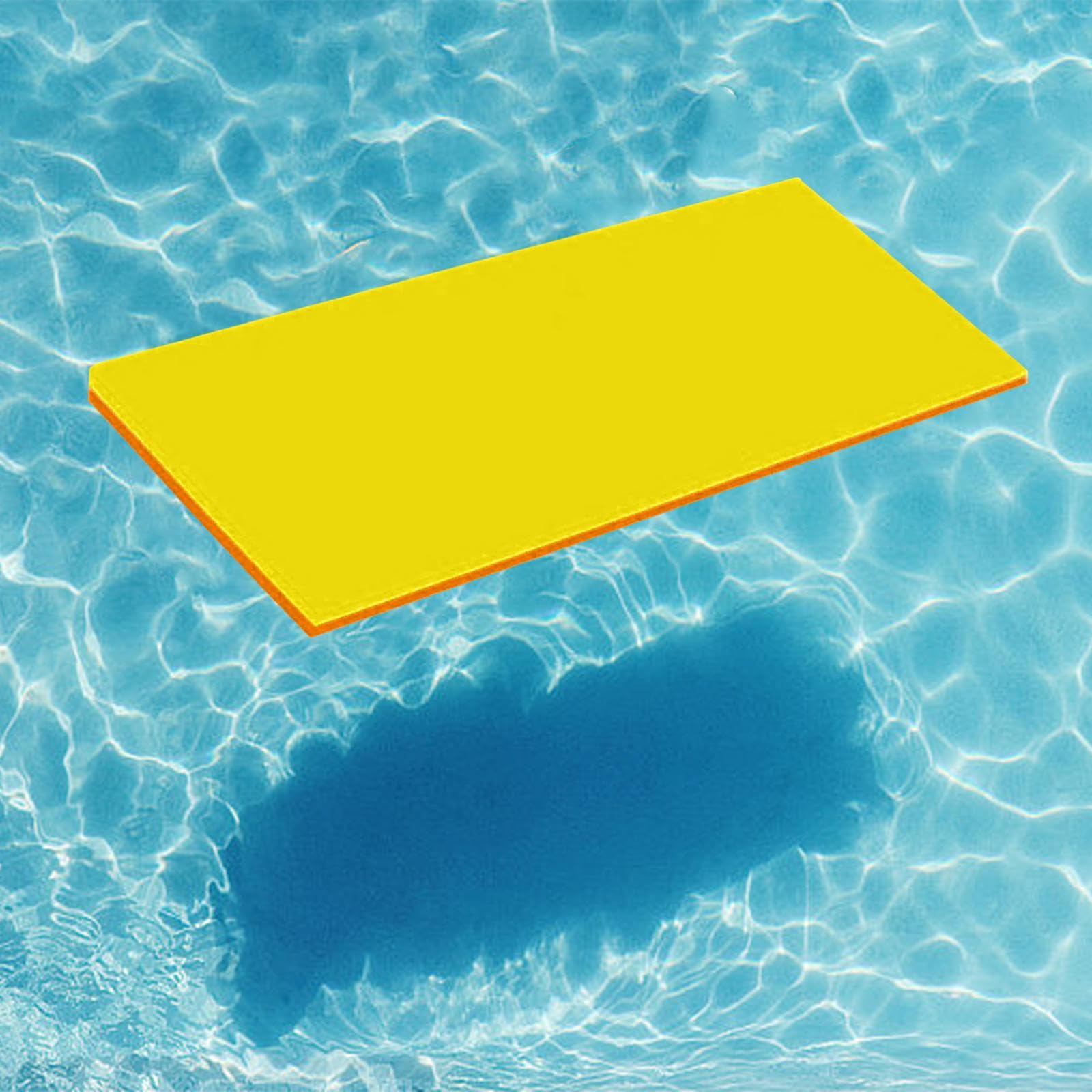 Colchoneta Flotante de Espuma de Alta Densidad para Piscina, Ideal para en, Playa, Piscina y Uso Familiar, Naranja Amarilla