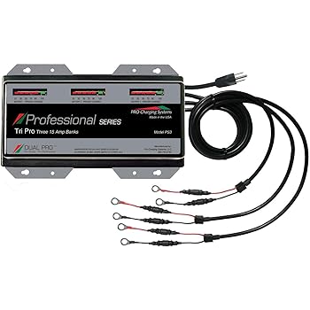 Dual Pro 15 Amp Bank Professional Series 3 Bank Charger