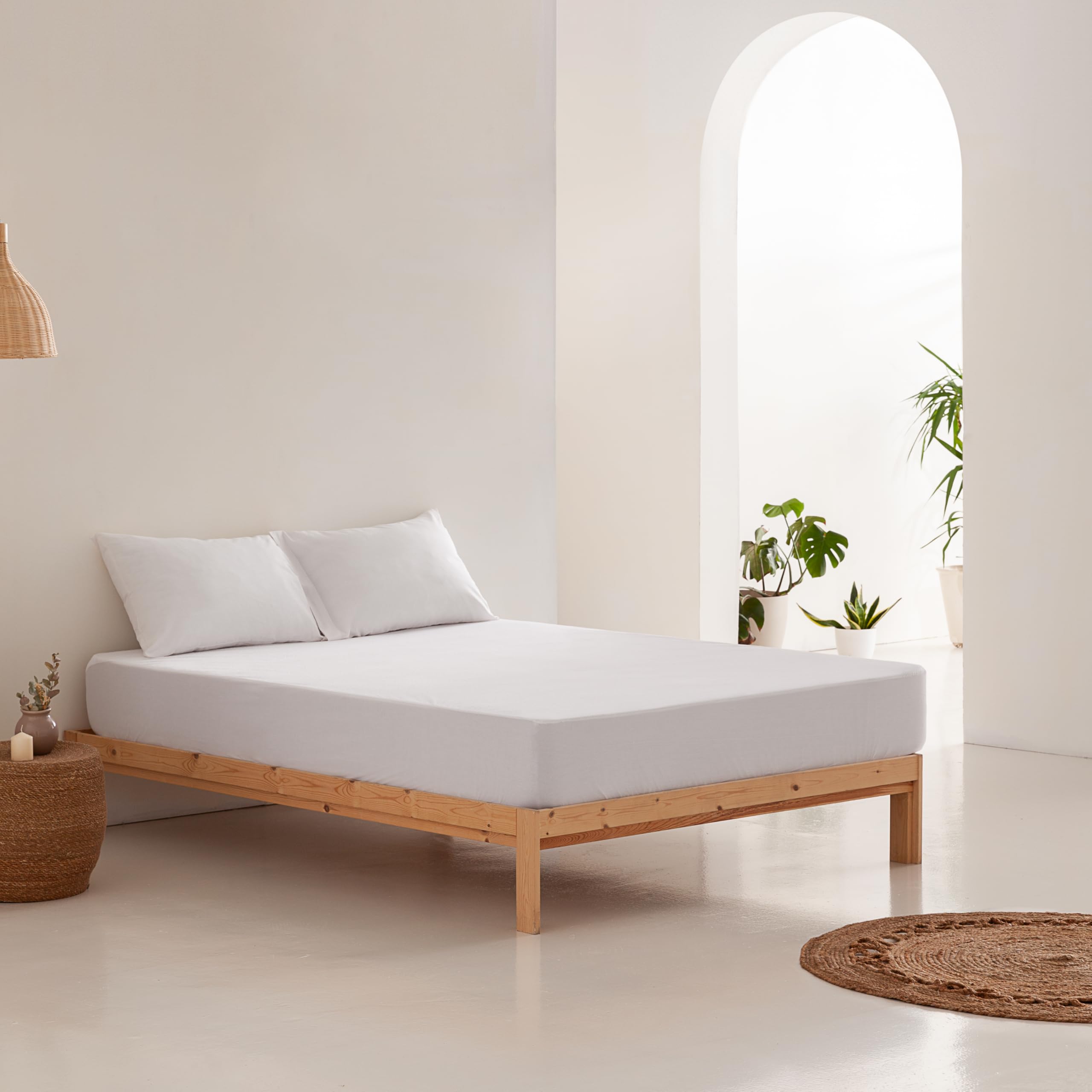 Coprimaterasso Impermeabile 160x190/200cm - In Spugna Morbida, Antiacaro, Con Elastico Perimetrale, Per Letti 160cm - Foto 4