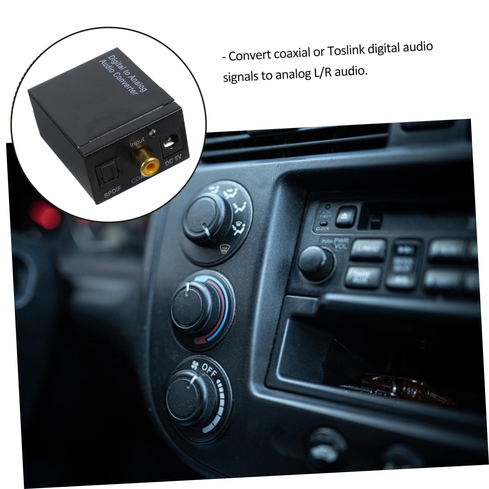 Gatuida Convertitore Audio Digitale da 3 Pezzi Segnale Coassiale Ad Analogico S/nessun Rumore Facile da Installare Nero