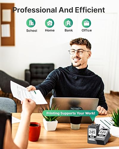 Miniatura 7 de SHEENGO Cartucho de tinta de repuesto 245XL para Canon 245XL tinta negra PG-245XL 245 XL PG-243 243XL para Pixma TR4520 TR4527 MX492 MX490 MG2522