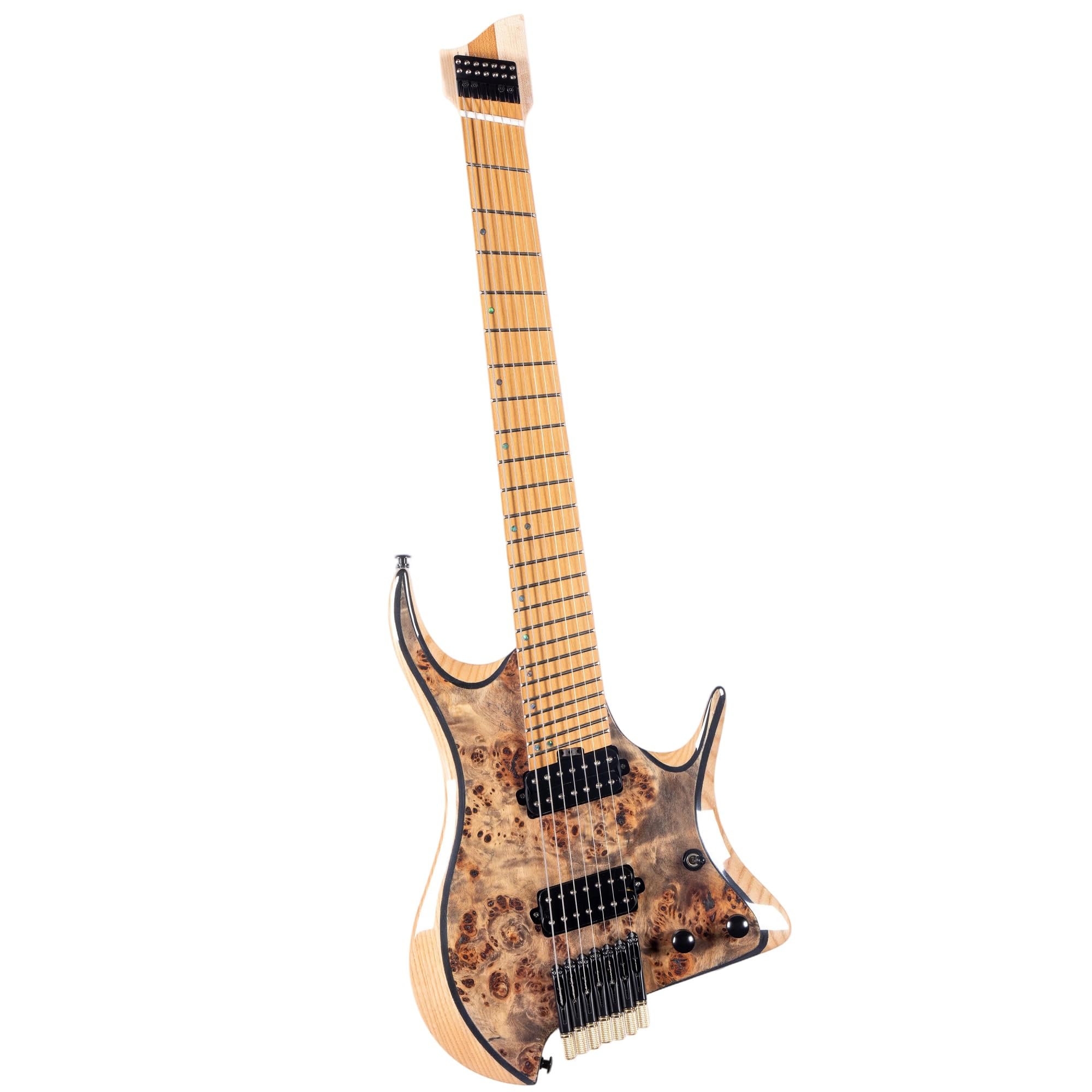 Gitara Elektryczna Instrumenty Muzyczne 7 Strunowa Bezgłowa Gitara Elektryczna Jazzowa Z Mahoniowym Korpusem Humbucker Pickup Trwała(Earth tones)