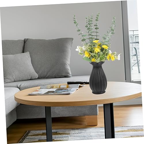 Miniatura 7 de DECHOUS Jarrones de centro de mesa altos, jarrón de flores secas, jarrón de cerámica blanca, jarrón para decoración de flores, mini floreros, jarrón