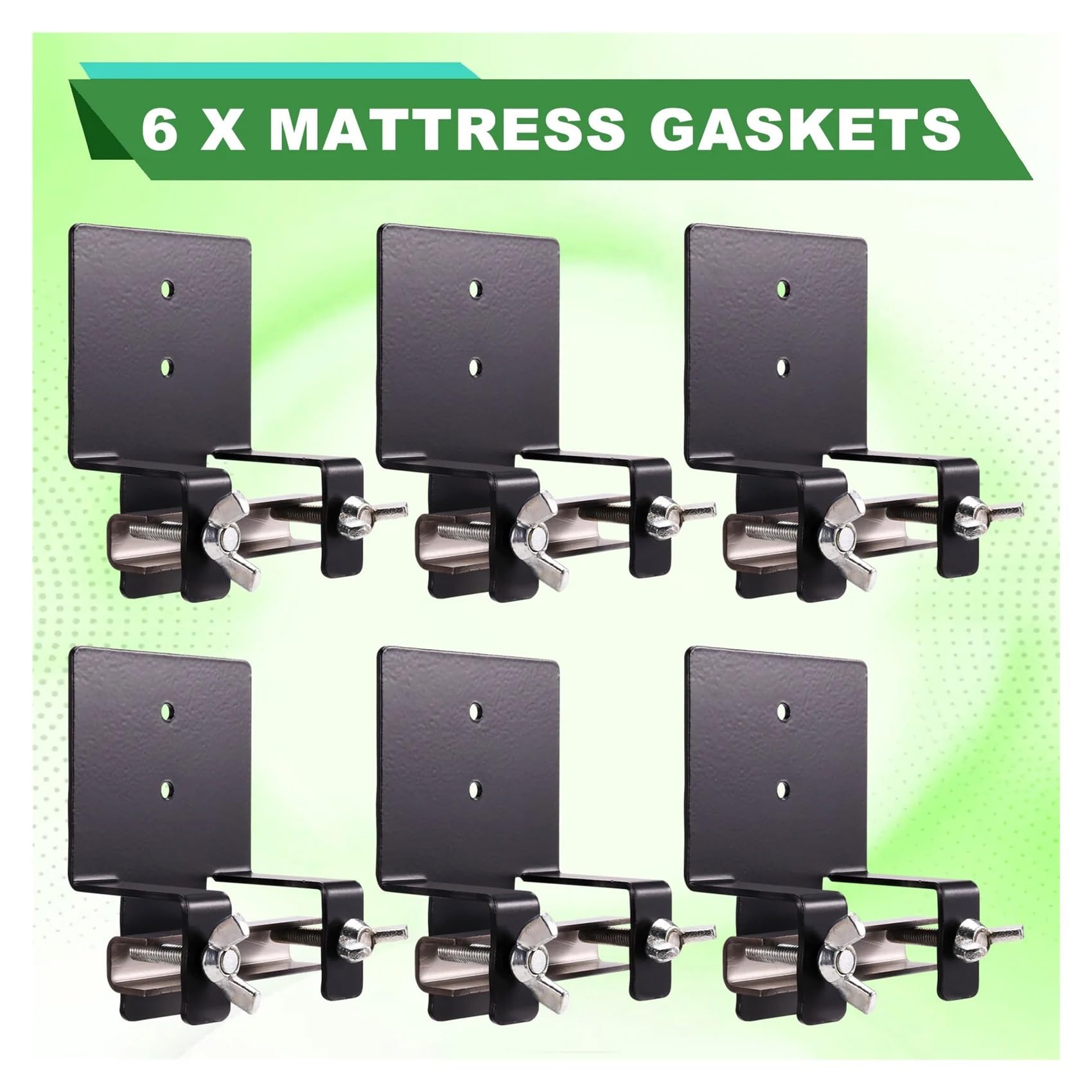 Metallischer Schiebeanschlag für Matratzen 6 Stück rutschfeste Matratzendichtungen, Matratzengreifer for Metallbettrahmen, Verstellbarer Matratzen-Gleitstopper