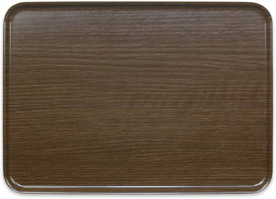 タツクラフト ランチョン トレー 木製 風 37cm ノンスリップ 付 ウォールナット プラスチック おしゃれ すべらない ランチ 長方形 滑り止め すべり止め トレイ お盆 ランチョンマット 北欧 日本製