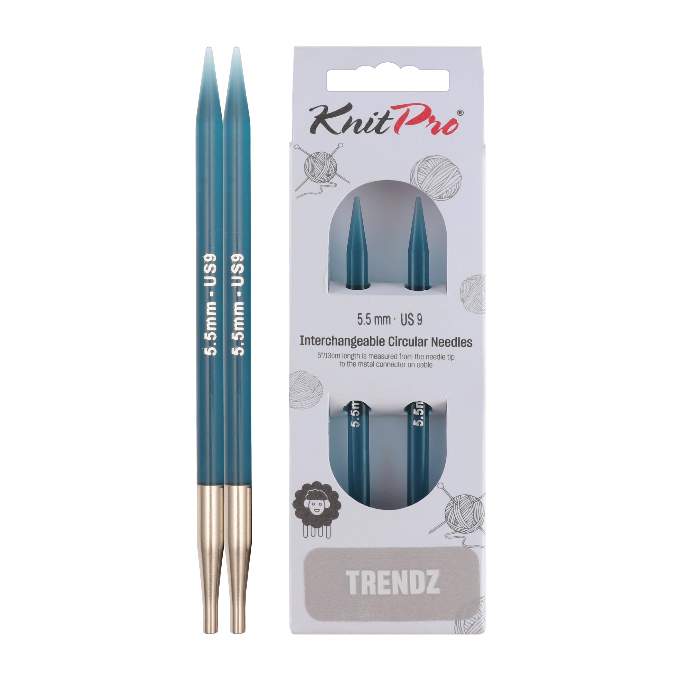 KnitPro Trendz Interchangeable Circular Needles 5" (13cm) | 5.50mm